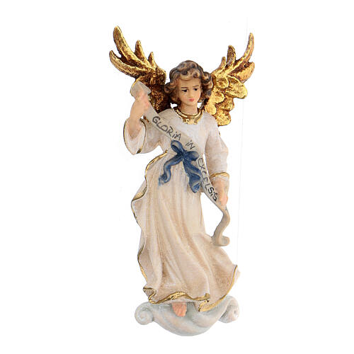 Anioł Gloria drewno malowane Kostner szopka 9,5 cm 2