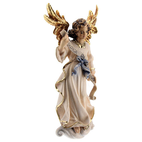 Anioł Gloria drewno malowane Kostner szopka 12 cm 2