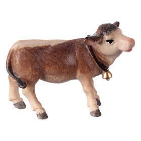 Vitello legno dipinto Kostner presepe 9,5 cm