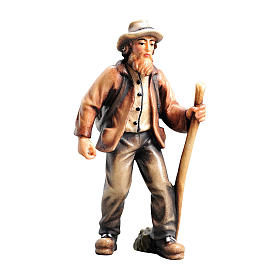 Agriculteur bois peint crèche Kostner 9,5 cm