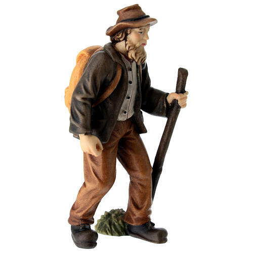 Farmer in painted wood, Kostner Nativity scene 12 cm 3