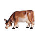 Vaca que pasta madeira pintada para presépio Kostner com peças altura média 9,5 cm s1