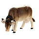 Vache qui pait bois peint crèche Kostner 12 cm s2