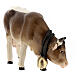Vaca que pasta madeira pintada para presépio Kostner com peças altura média 12 cm s3