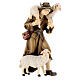 Man with sheep in painted wood, Kostner Nativity scene 9.5 cm s1