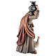 Mulher com jarra madeira pintada para presépio Kostner com peças altura média 12 cm s4