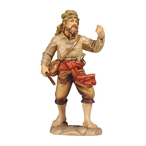 Ragazzo per elefante legno dipinto Kostner presepe 9,5 cm 1