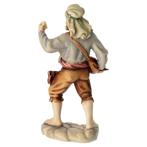 Ragazzo per elefante legno dipinto Kostner presepe 9,5 cm 4