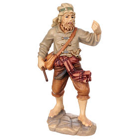 Ragazzo per elefante legno dipinto presepe Kostner 12 cm