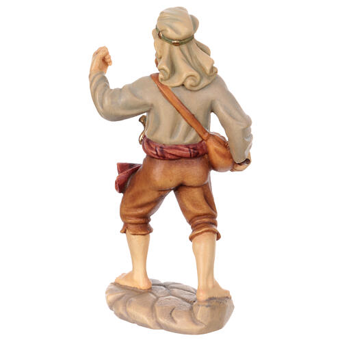 Ragazzo per elefante legno dipinto presepe Kostner 12 cm 4