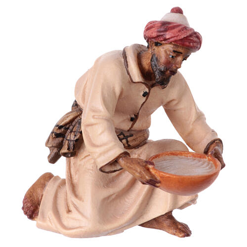 Camel-driver in painted wood, Kostner Nativity scene 9.5 cm 3