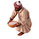 Cammelliere inginocchiato legno dipinto presepe Kostner 12 cm s2