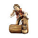Bambino con fontana legno dipinto Kostner presepe 9,5 cm s1