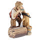 Kostner Nativity Scene 12 cm, boy drinking at the fountain, in painted wood s3