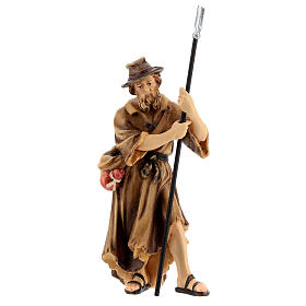 Shepherd in painted wood, Kostner Nativity scene 12 cm