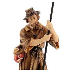 Shepherd in painted wood, Kostner Nativity scene 12 cm