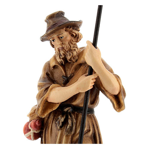 Shepherd in painted wood, Kostner Nativity scene 12 cm 4