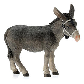 Burro cena pesquisa de alojamento madeira pintada para presépio Kostner figuras altura média 9,5 cm