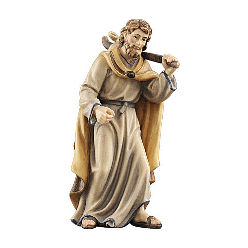 Św. Józef Poszukiwanie Schronienia drewno malowane Kostner szopka 9,5 cm 1