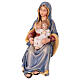 Ste Vierge avec Enfant bois peint pour crèche Kostner 12 cm s2