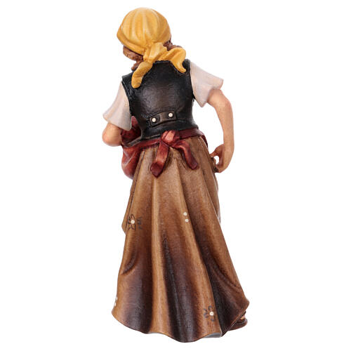 Femme avec bois santon bois peint pour crèche Kostner 12 cm 4