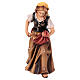 Donna con legna legno dipinto presepe Kostner 12 cm s1
