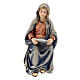 Virgem Maria com pergaminho madeira pintada para presépio Kostner com figuras altura média 9,5 cm s1