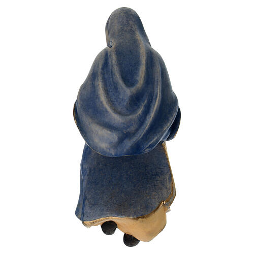 S. Maria con scrittura legno dipinto presepe Kostner 12 cm 4