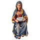 S. Maria con scrittura legno dipinto presepe Kostner 12 cm s1