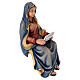 S. Maria con scrittura legno dipinto presepe Kostner 12 cm s2