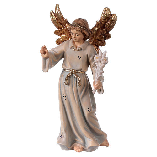 Kostner Nativity Scene 12 cm, announcing angel figurine, in painted wood 1