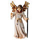 Angel with pointed finger in painted wood, Kostner Nativity scene 9.5 cm s1