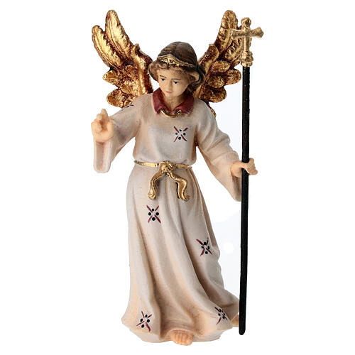 Kostner Nativity Scene 9.5 cm, angel with flowers, in painted wood 1