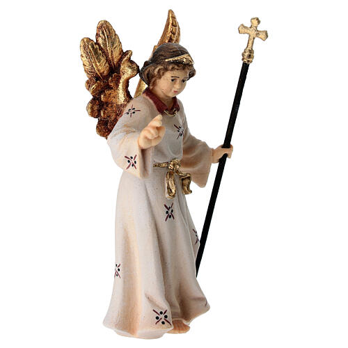 Kostner Nativity Scene 9.5 cm, angel with flowers, in painted wood 3