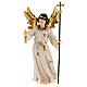 Angel with pointed finger in painted wood, Kostner Nativity scene 12 cm s1