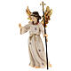 Angel with pointed finger in painted wood, Kostner Nativity scene 12 cm s2