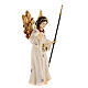 Angel with pointed finger in painted wood, Kostner Nativity scene 12 cm s3