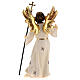 Angel with pointed finger in painted wood, Kostner Nativity scene 12 cm s5