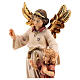 Guardian angel with girl in painted wood for Kostner Nativity Scene 12 cm s2