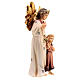 Guardian angel with girl in painted wood for Kostner Nativity Scene 12 cm s5