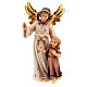 Anioł Stróż z dziewczynką drewno malowane szopka Kostner 12 cm s1
