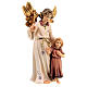 Anjo da guarda com menina madeira pintada para presépio Kostner com figuras altura média 12 cm s4