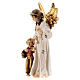 Guardian Angel with boy in painted wood, Kostner Nativity scene 12 cm s2
