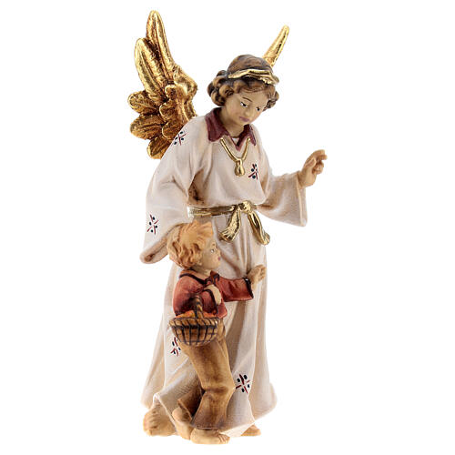 Anjo da guarda madeira pintada para presépio Kostner com figuras altura média 12 cm 3