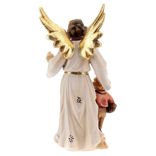 Anjo da guarda madeira pintada para presépio Kostner com figuras altura média 12 cm 4