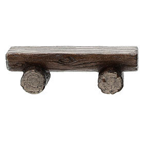 Banc pour bergers bois peint crèche Kostner 12 cm