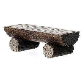 Banc pour bergers bois peint crèche Kostner 12 cm