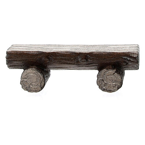 Banc pour bergers bois peint crèche Kostner 12 cm 4