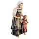 Woman with girl in painted wood, Kostner Nativity scene 9.5 cm s3
