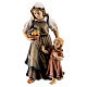 Woman with girl in painted wood, Kostner Nativity scene 12 cm s1